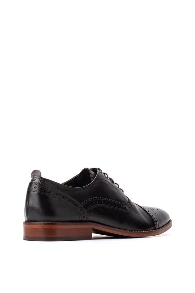 Base London Base London Men's Cast Waxy Brogue Shoe in Black - 2