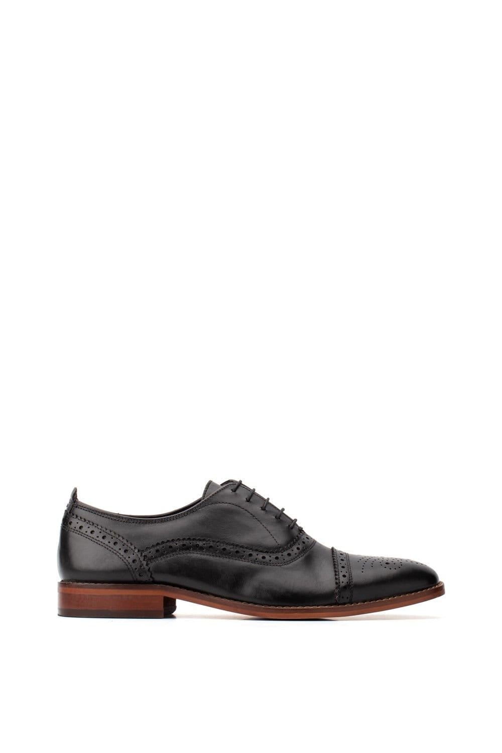 Base London Base London Men's Cast Waxy Brogue Shoe in Black - 4