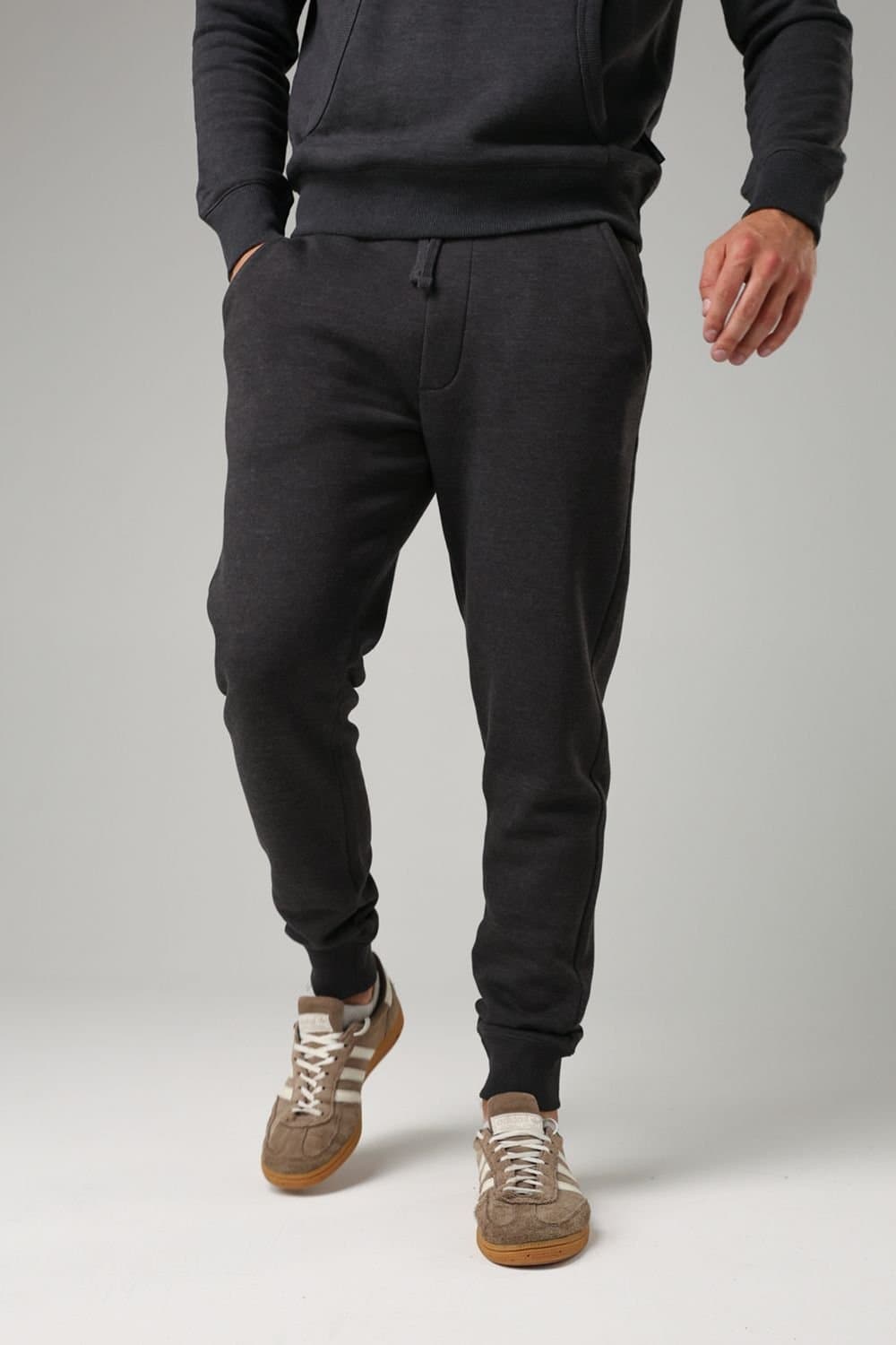 French Connection French Connection Men's Cotton Blend Joggers in Charcoal
