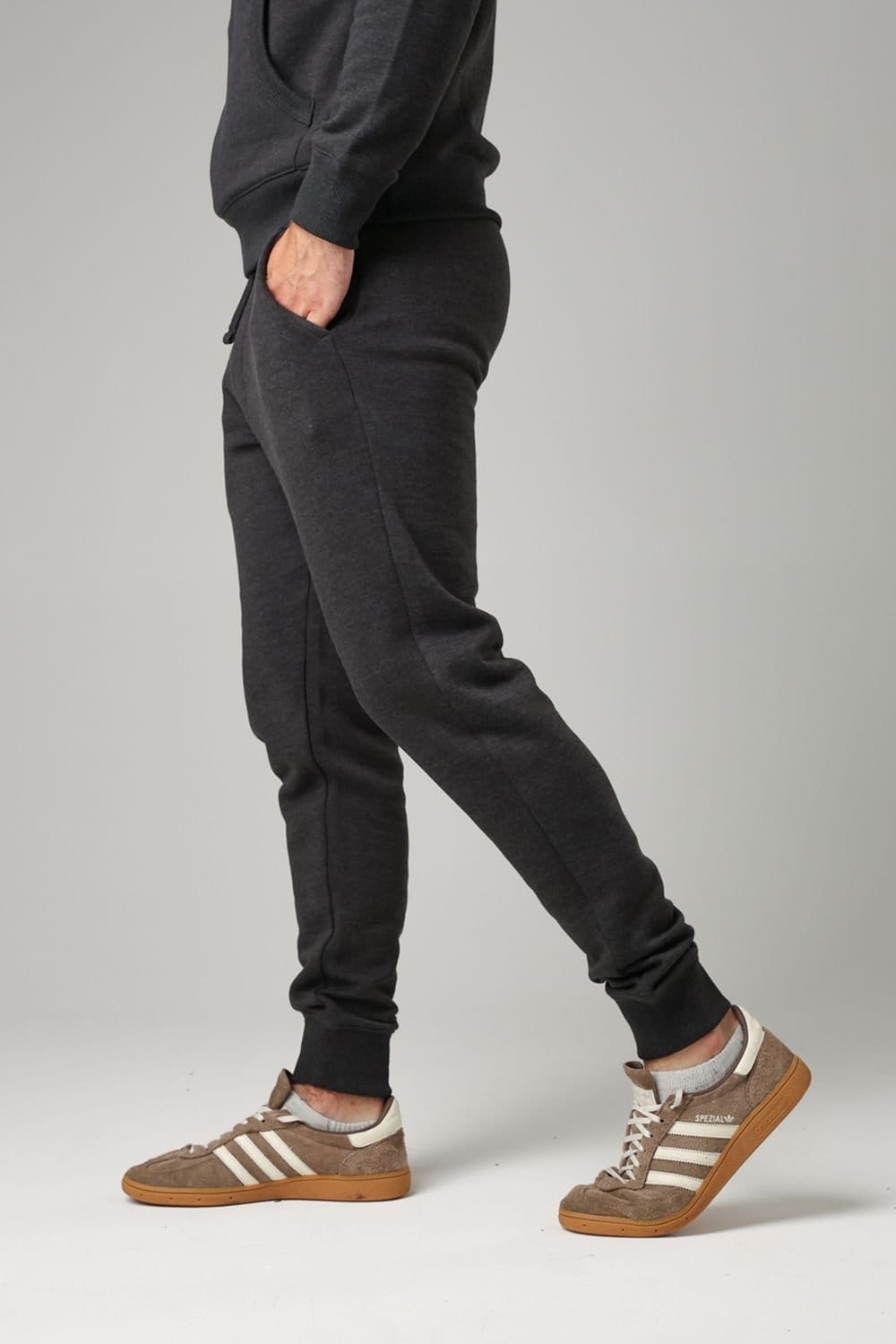French Connection French Connection Men's Cotton Blend Joggers in Charcoal - 4