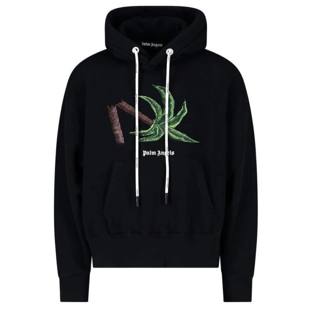 Palm Angels Palm Angels Men's Broken Palm Tree Logo Black Hoodie