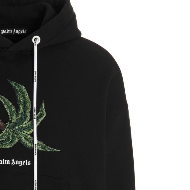 Palm Angels Palm Angels Men's Broken Palm Tree Logo Black Hoodie - 3
