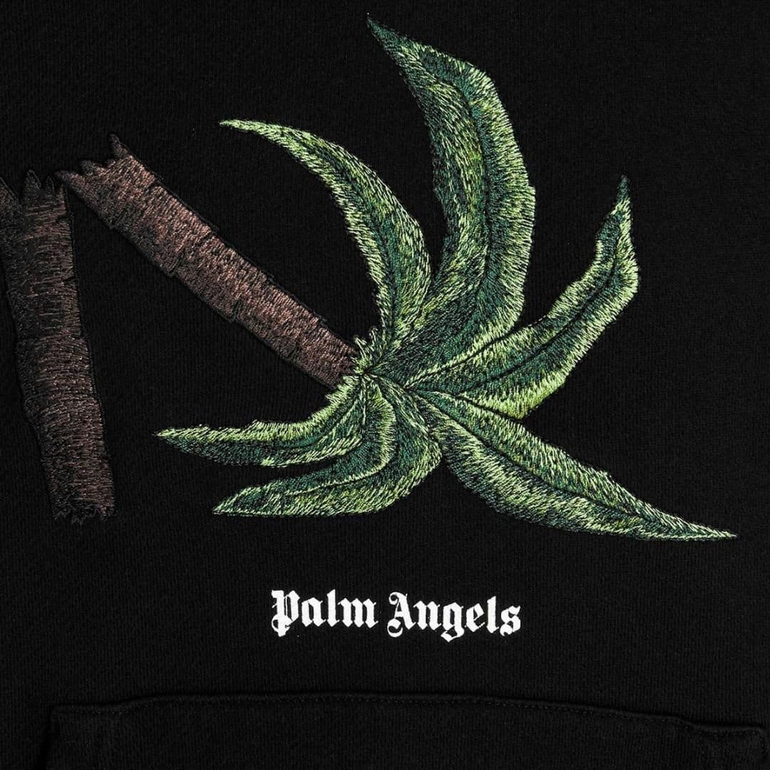 Palm Angels Palm Angels Men's Broken Palm Tree Logo Black Hoodie - 4
