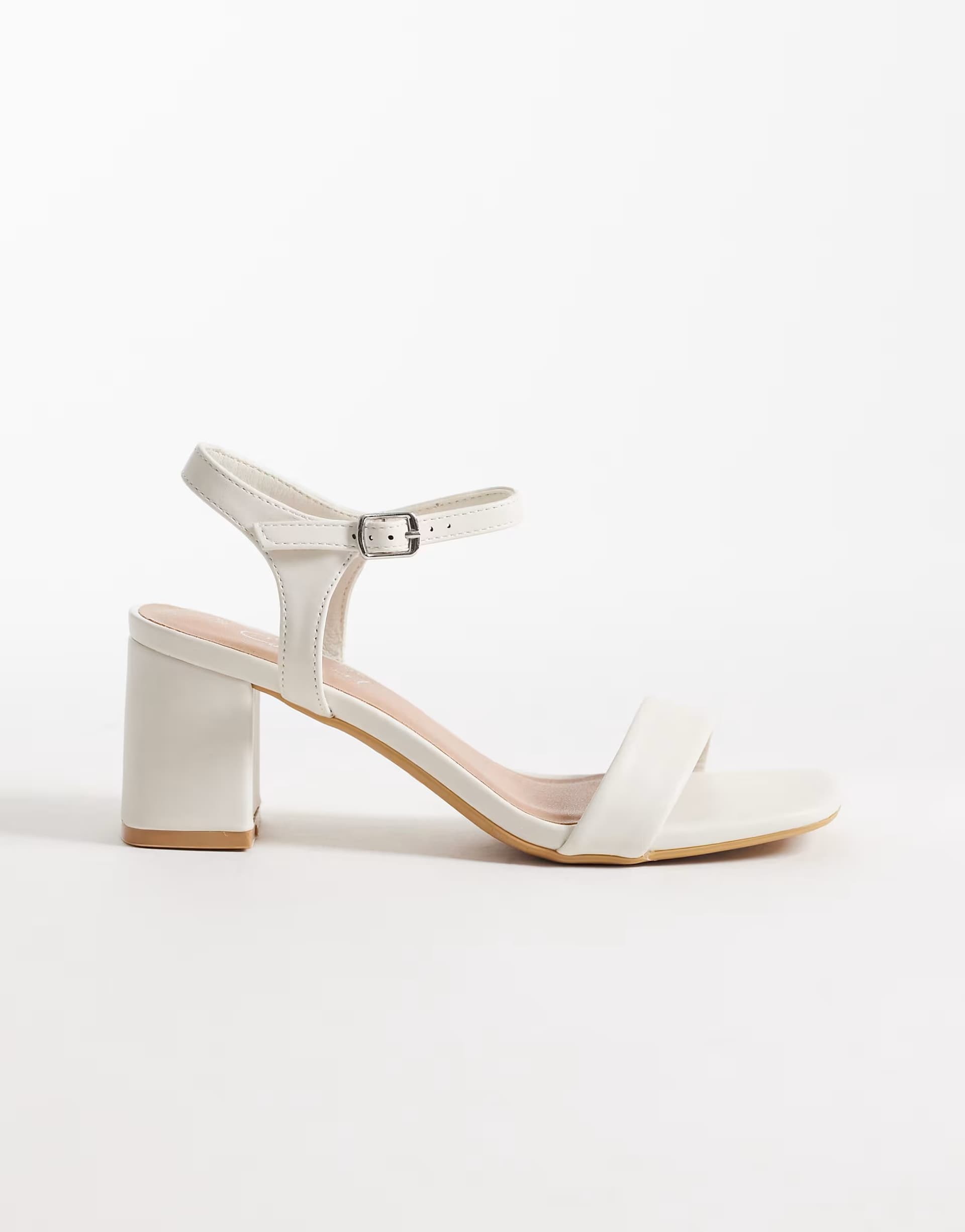 ASOS New Look blocked heeled sandal in cream
