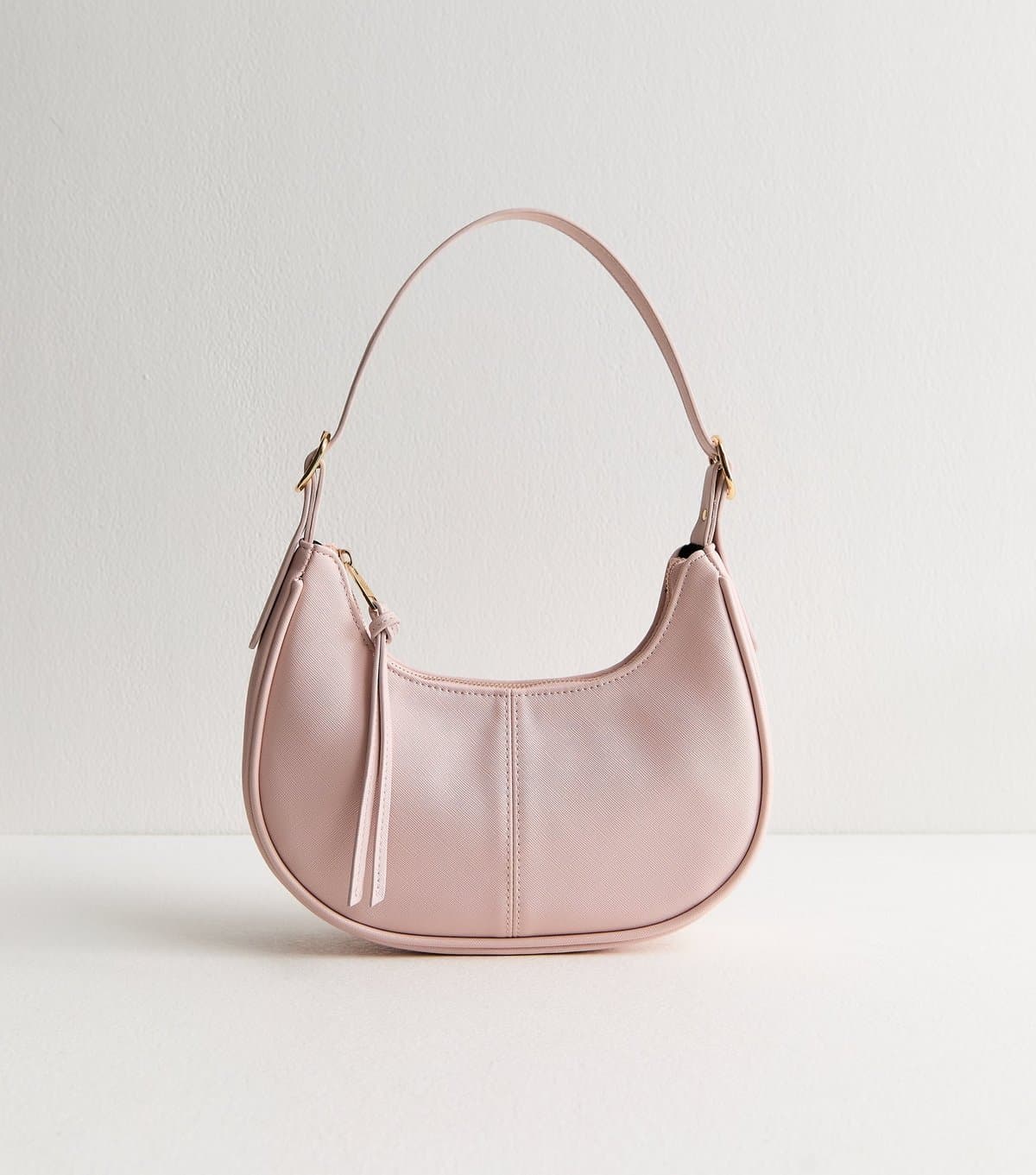 New Look New Look Light Pink Grained Faux Leather Shoulder Bag