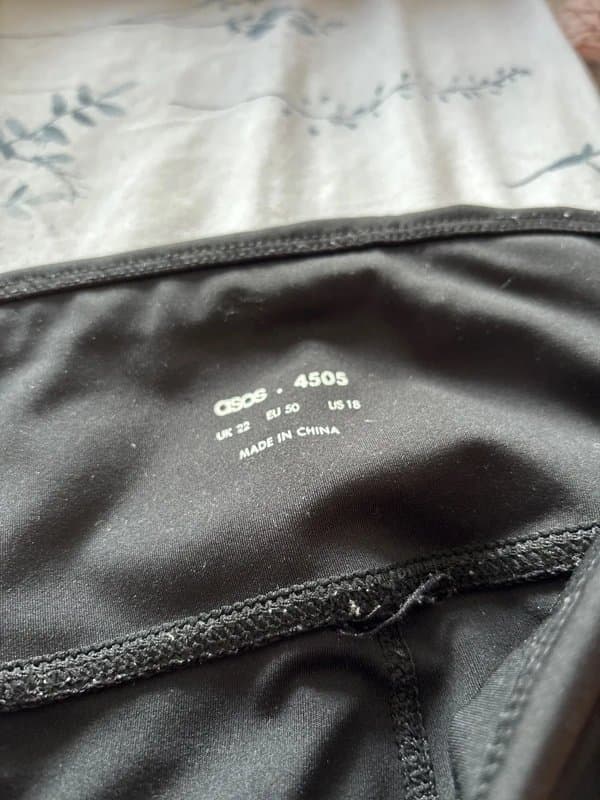 ASOS Black fake leather leggings