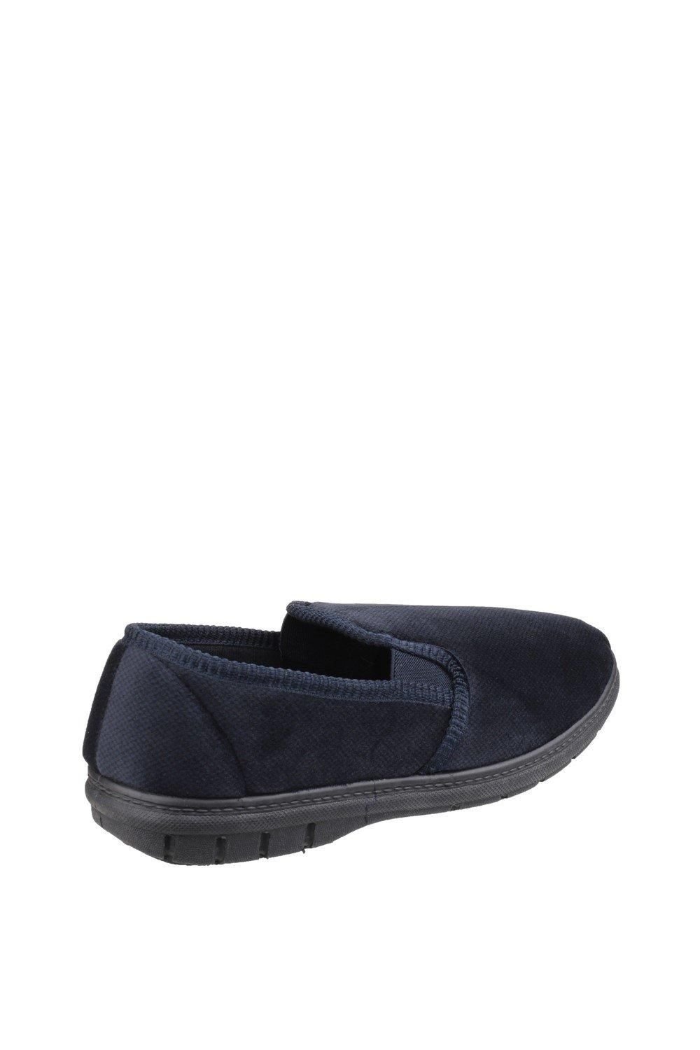 Fleet & Foster Fleet & Foster Men's John Twin Gusset Memory Foam Slipper in Navy - 3