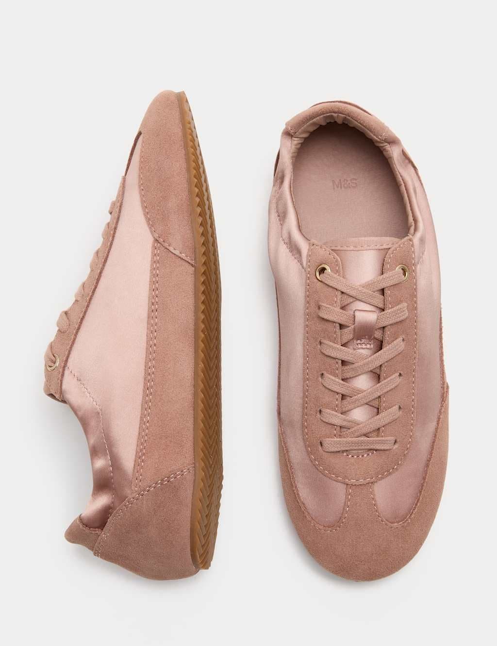 Marks & Spencer M&S Satin Trainers Blush