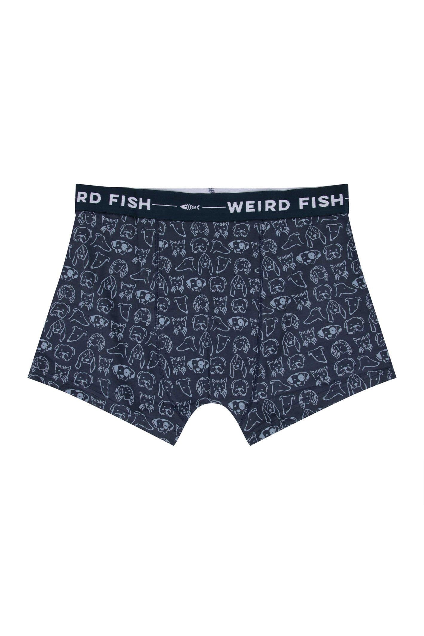 Weird Fish Weird Fish Men's Ashridge Boxer Shorts 3 Pack in Blue
