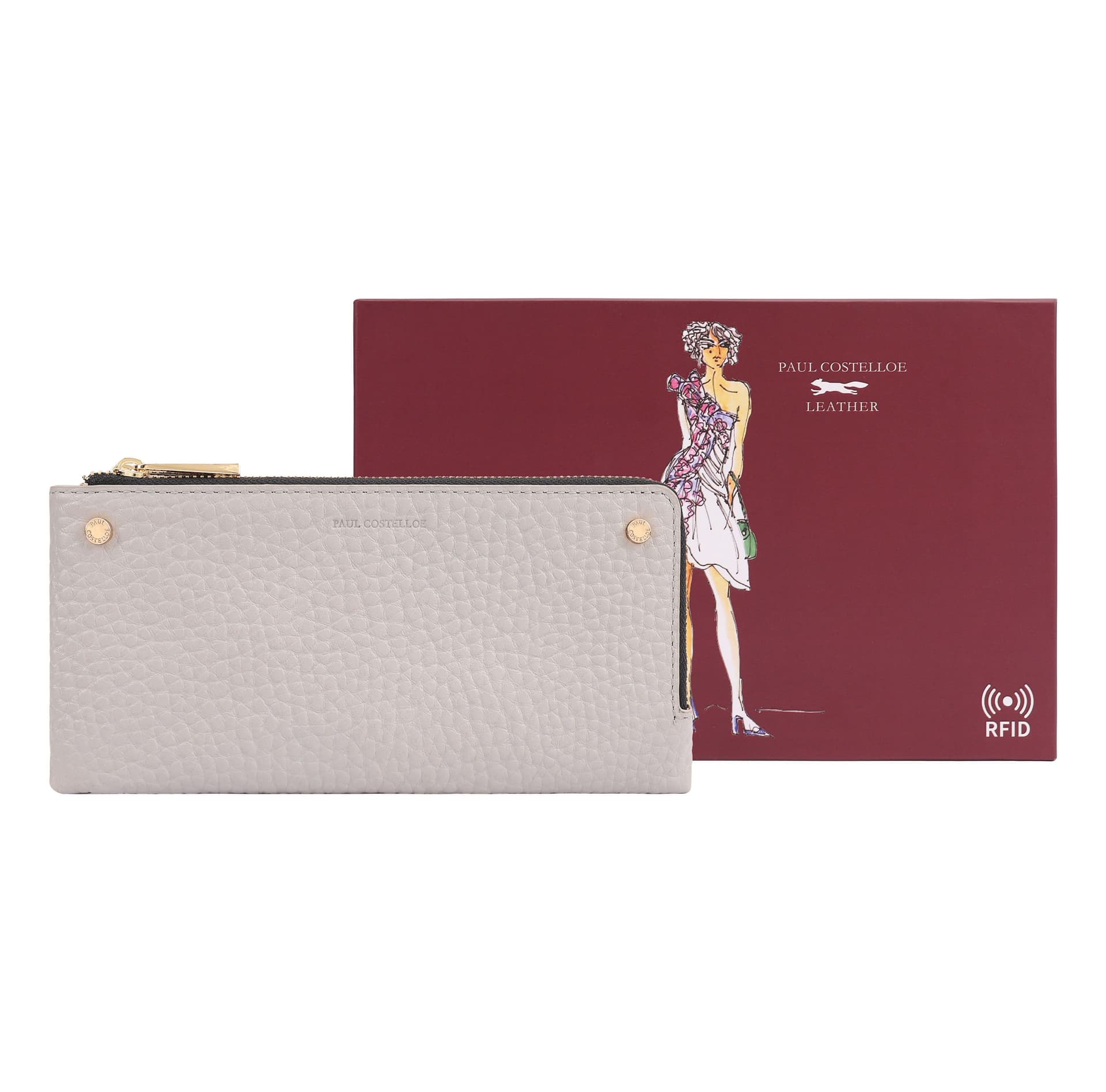 Paul Costelloe Paul Costelloe Women's Nyx Leather Purse in Grey