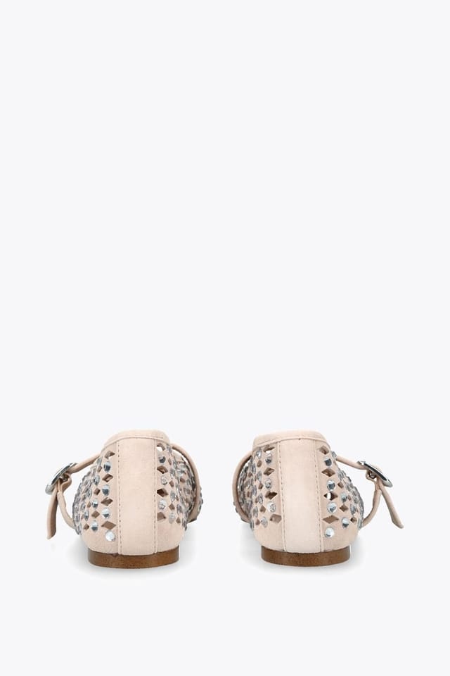 Steve Madden STEVE MADDEN Women's 'Rerun Blush Suede' Suede Flats in Pale Pink - 3