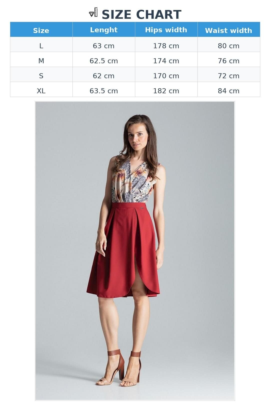Love Lace Love Lace Women's Asymmetrical Slit Midi Skirt Side Zip Burgundy - 4