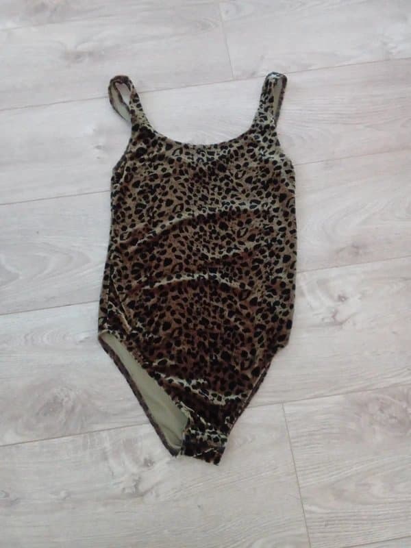 Topshop Velvet Leopard Print Bodysuit