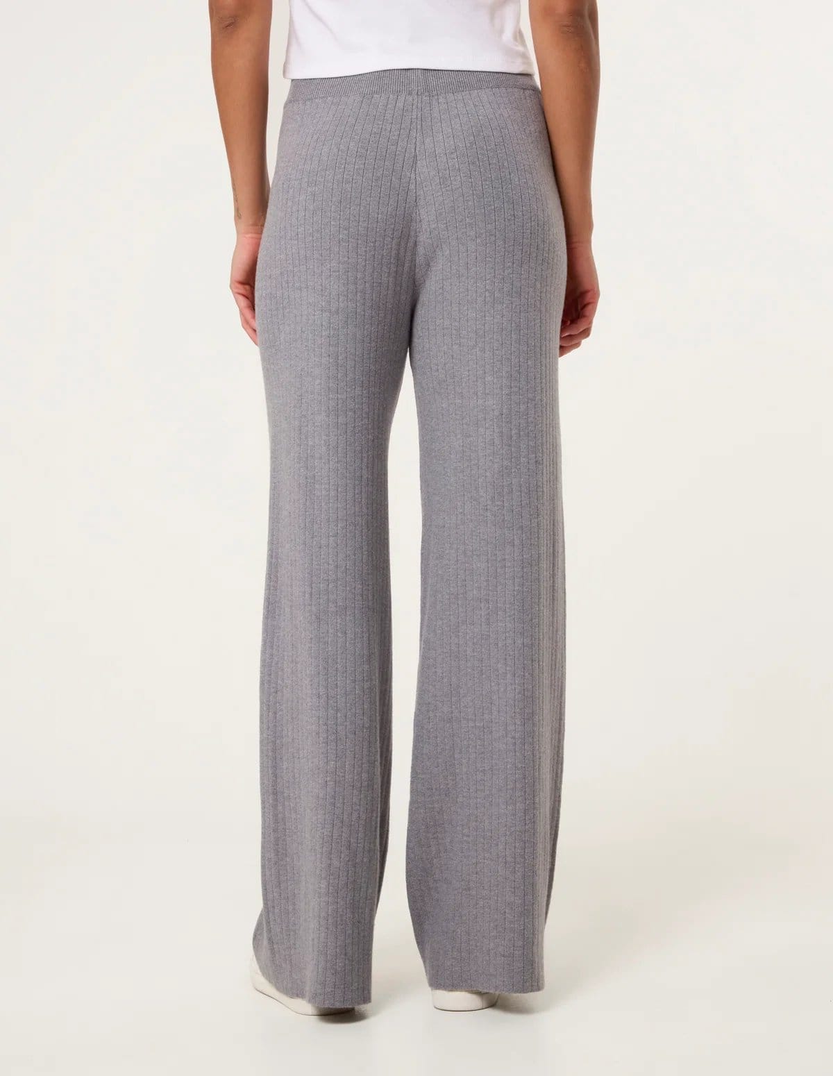 Blue Vanilla Ribbed Wide Leg Trousers - 4