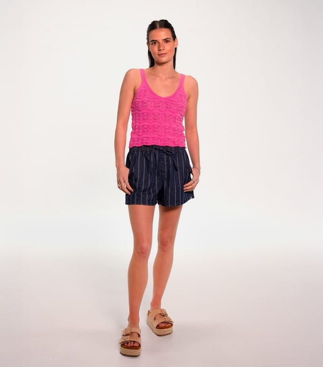 Sunshine Soul Women's Pink Cotton Pointelle Cami Top Sunshine Soul New Look - 2