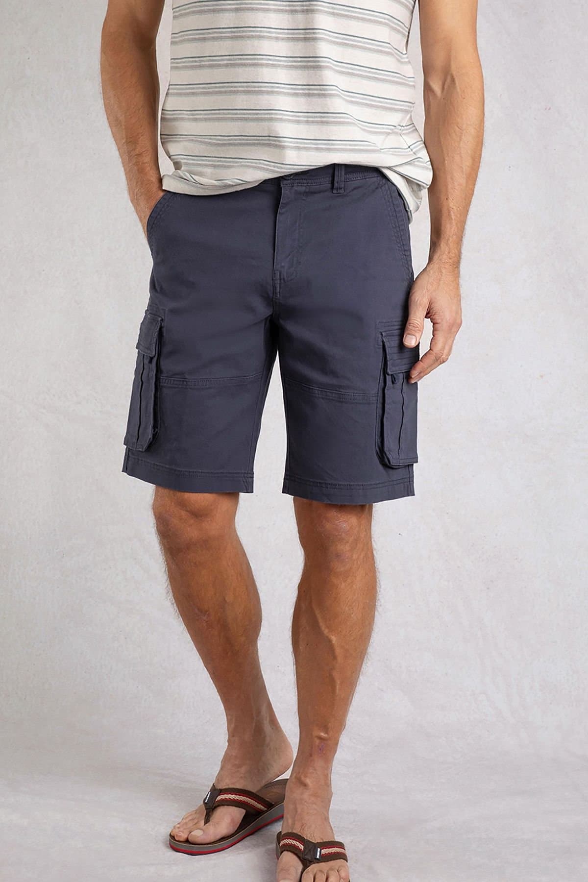 Weird Fish Weird Fish Men's Rigney Cargo Shorts in Dark Navy