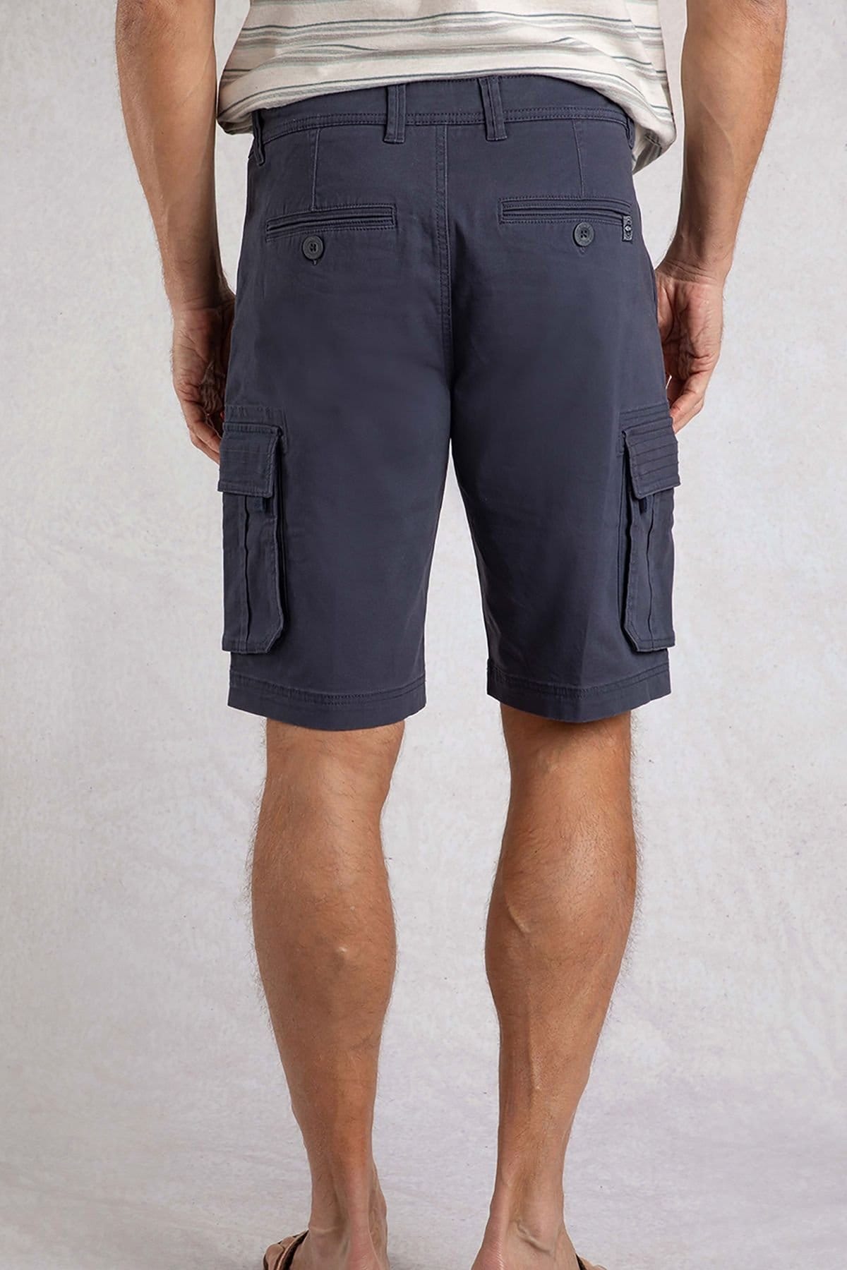 Weird Fish Weird Fish Men's Rigney Cargo Shorts in Dark Navy - 4