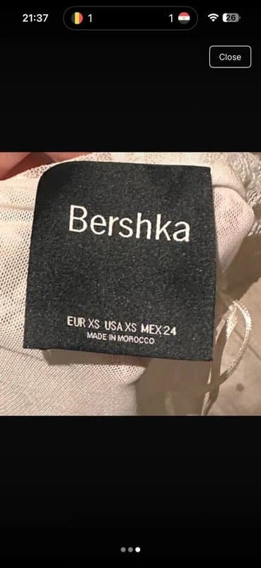 Bershka Bershka white lace tie-top XS