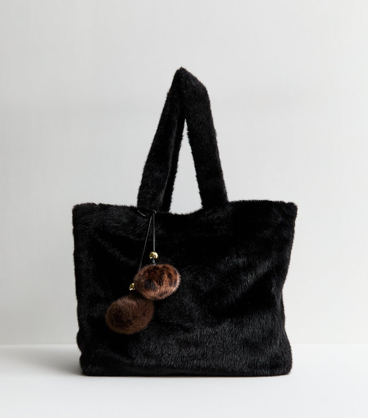 New Look New Look Black Faux Fur Tote