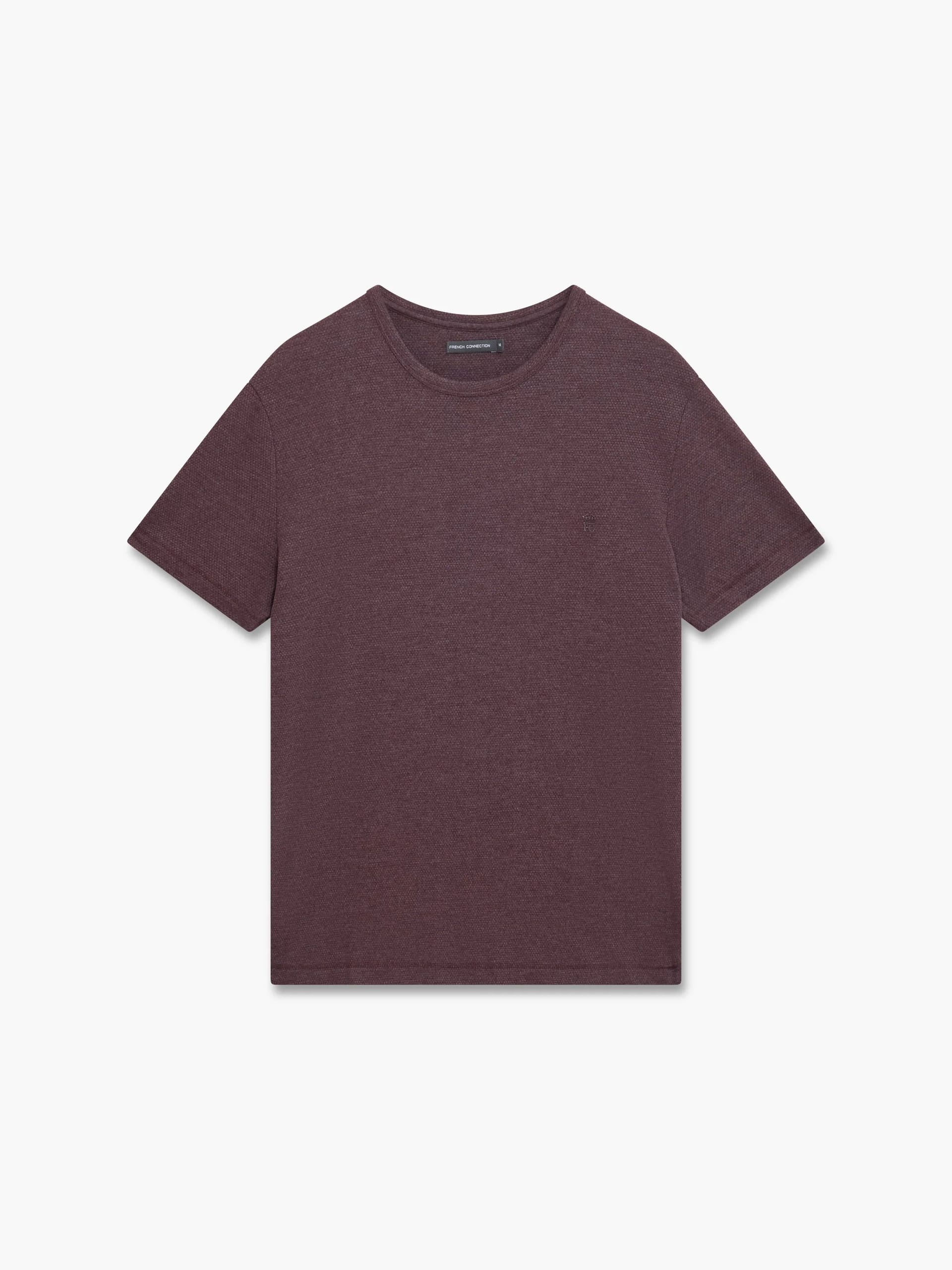 French Connection Burgundy Popcorn Texture T-Shirt