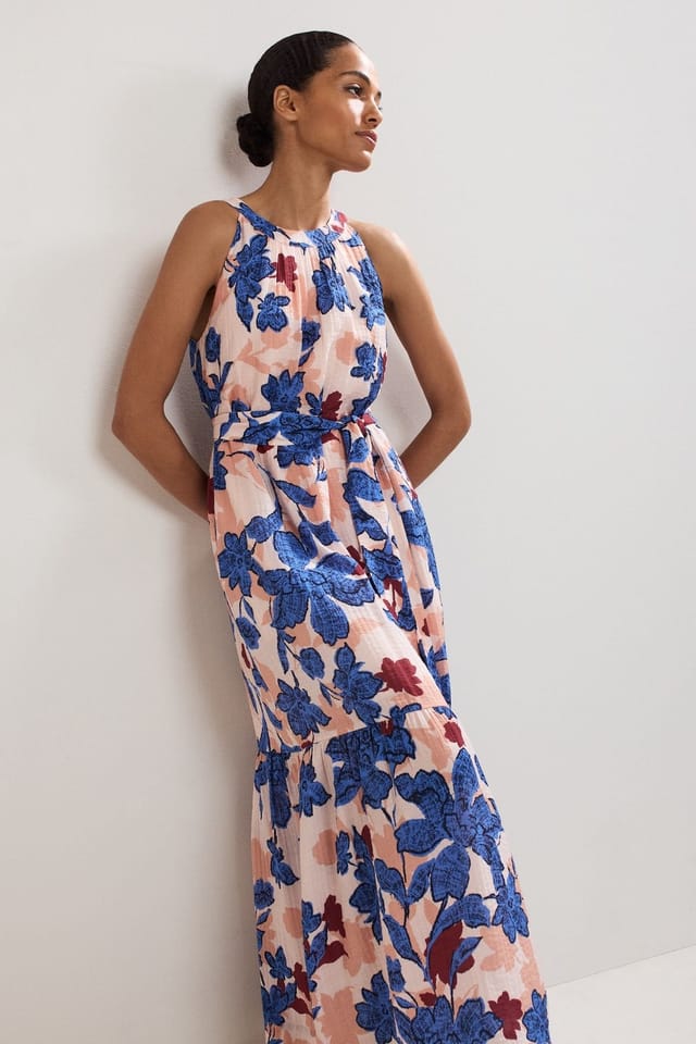 Phase Eight Phase Eight Women's Runa Floral Maxi Dress in Dusty Pink - 3