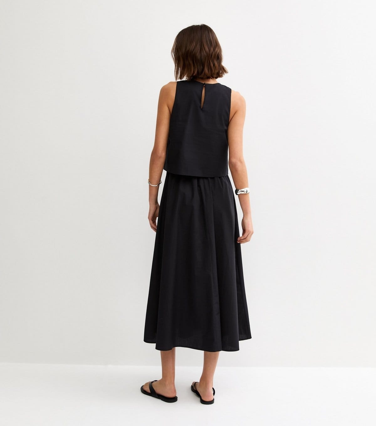 New Look Women's Black Layered Sleeveless Midi Dress New Look - 4