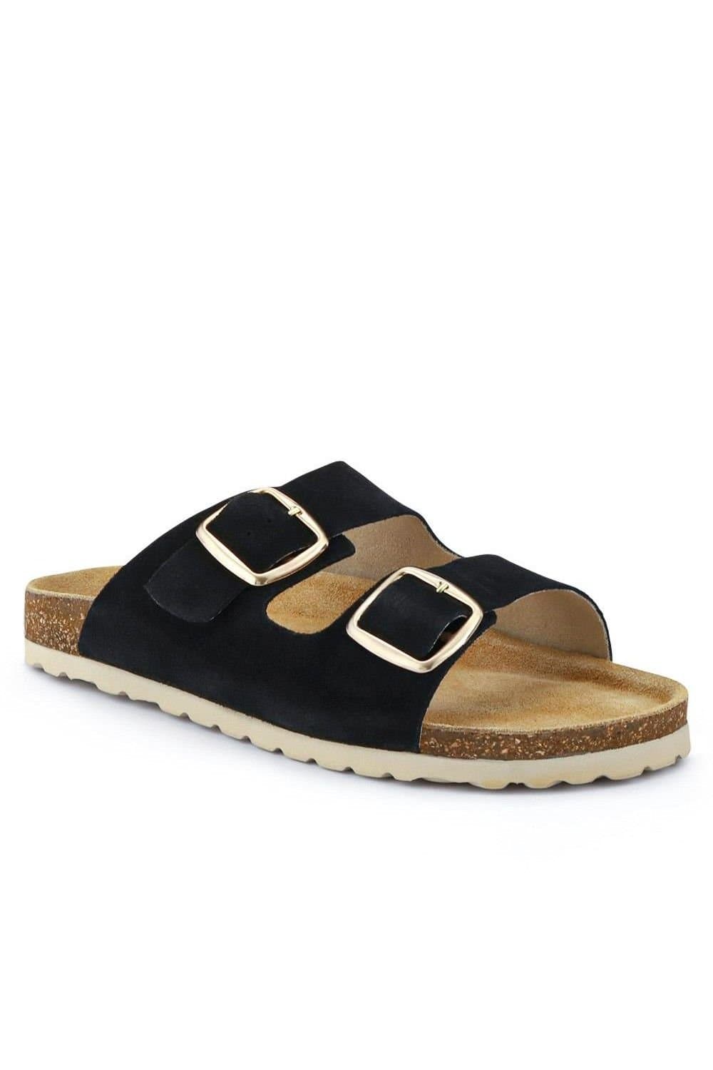 Jones Bootmaker Jones Bootmaker Women's Gabryela Leather Mule Sandals in Black