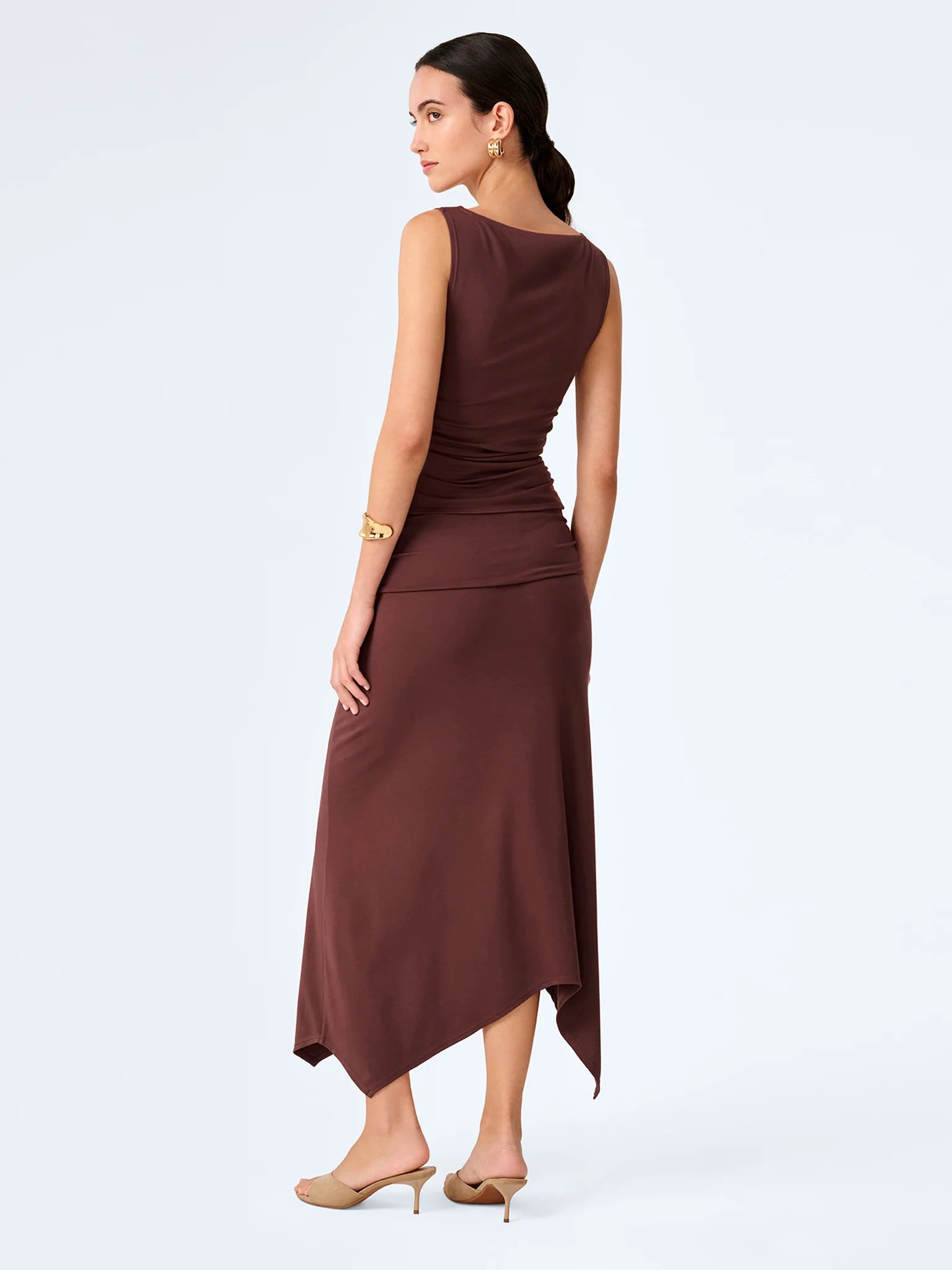 OMNES Cancun Skirt in Chocolate - 4