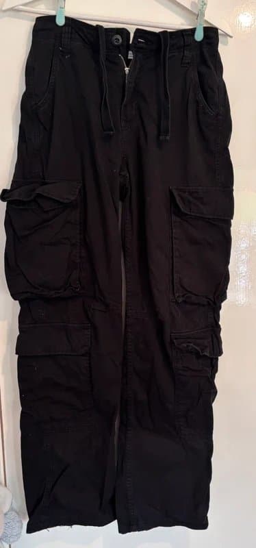 Bershka black cargo bottoms