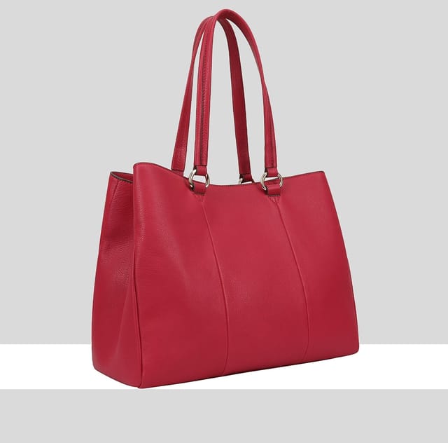 Paul Costelloe Paul Costelloe Women's Shebelle Leather Shoulder Bag in Cerise - 2