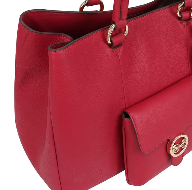 Paul Costelloe Paul Costelloe Women's Shebelle Leather Shoulder Bag in Cerise - 3