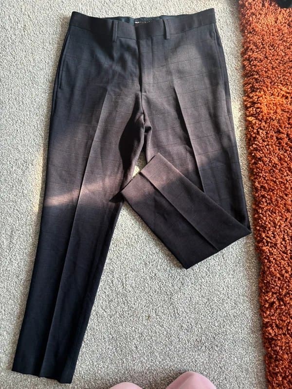 ASOS Asos Mens suit trousers navy/grey pattern W34 L 30