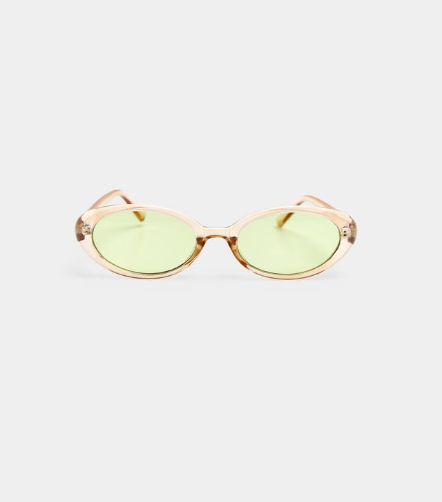 Public Desire Nude Clear Oval Sunglasses Public Desire New Look - 2