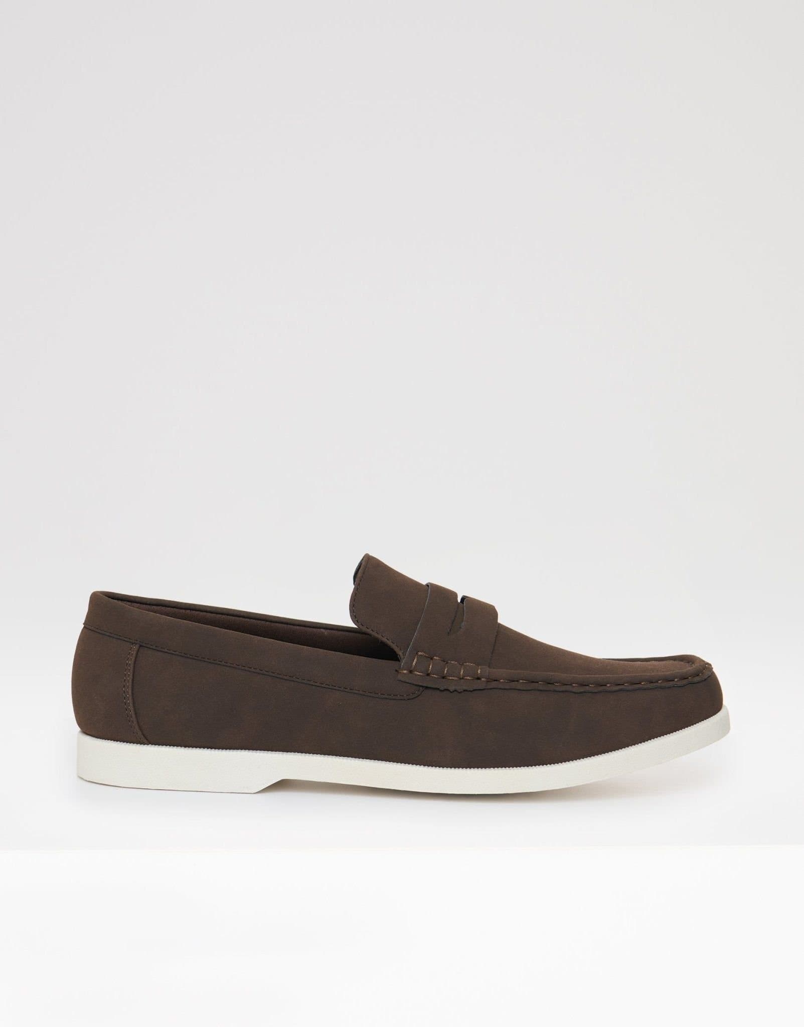 Threadbare threadbare Men's Faux Suede Penny Loafers in Brown