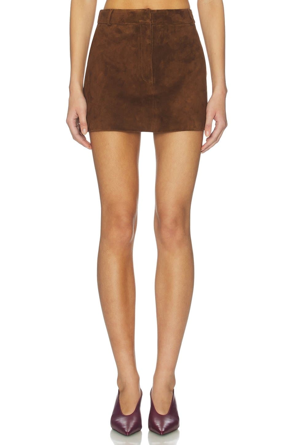 revolve x REVOLVE Leather Suede Mini Skirt