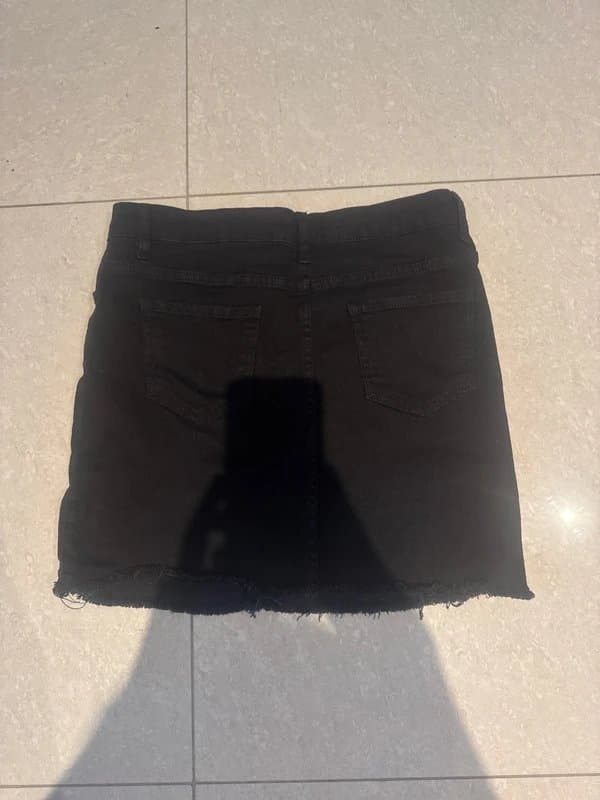 Nasty Gal Nasty Gal Black Denim Skirt