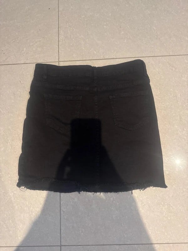 Nasty Gal Nasty Gal Black Denim Skirt - 1