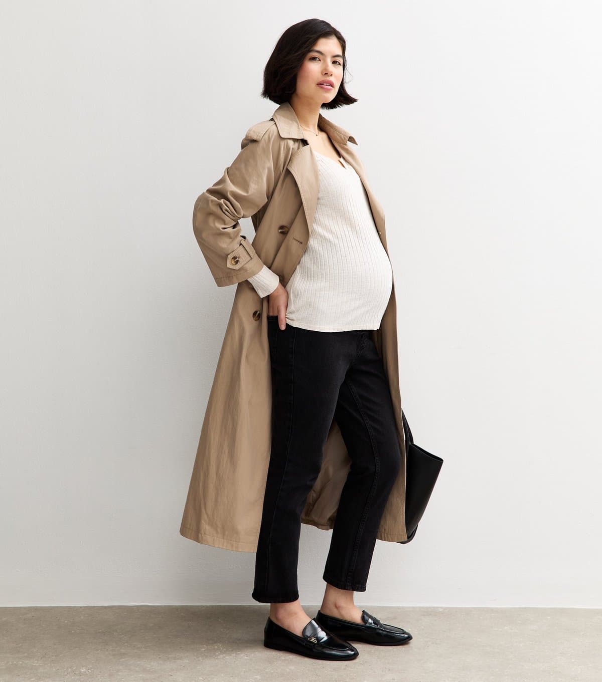 New Look New Look Black Maternity Straight Leg Jeans