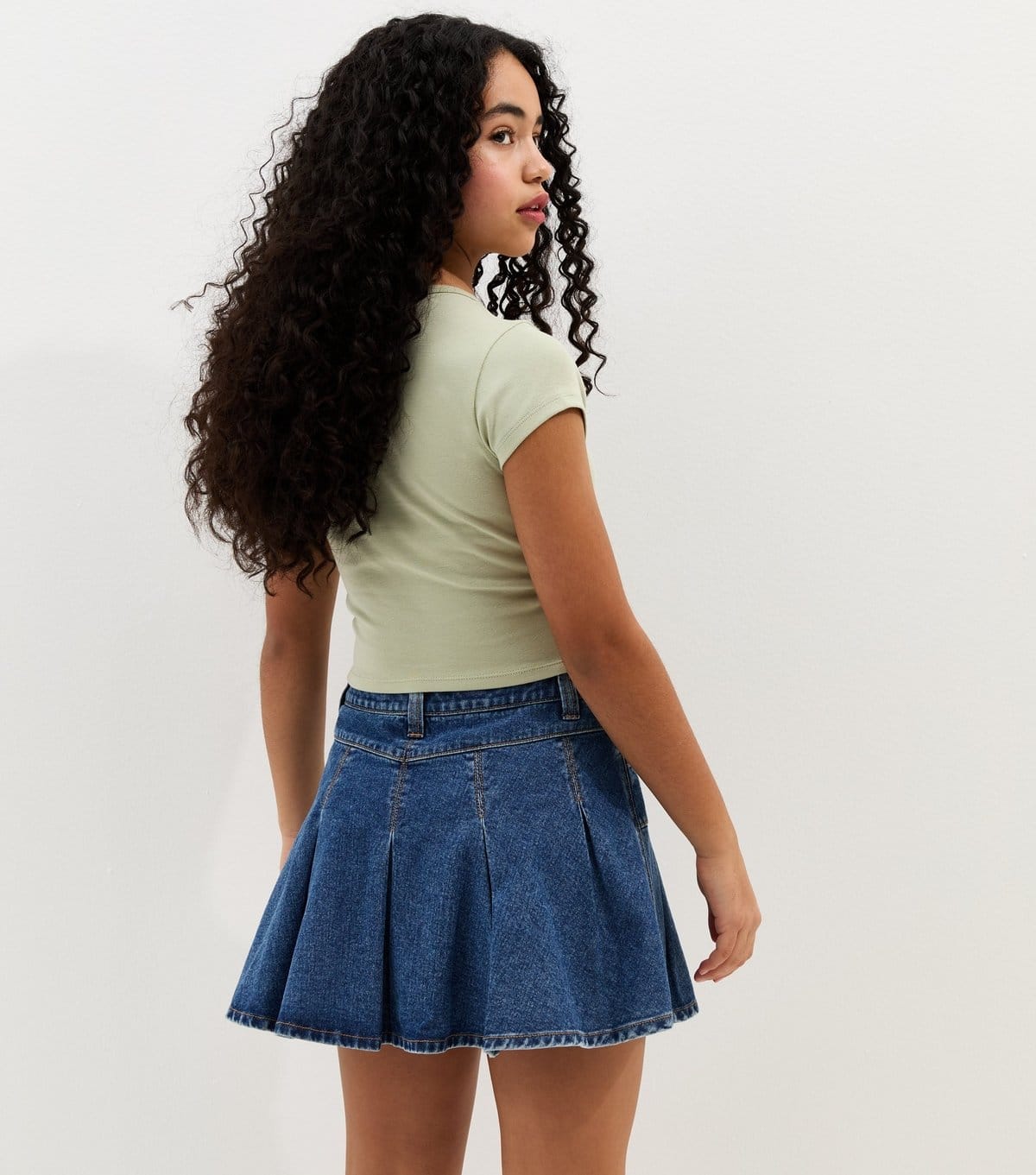 New Look Girls' Light Khaki Ruched Side Cap Sleeve T-Shirt New Look - 4