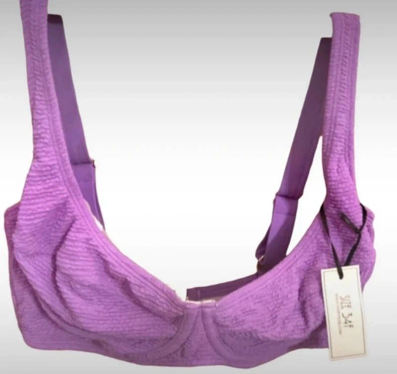 Ivory Rose Ivory Rose purple Underwired Bra Size 34E NWT Plus Size Lingerie Supportive Feminine Sexy - 1