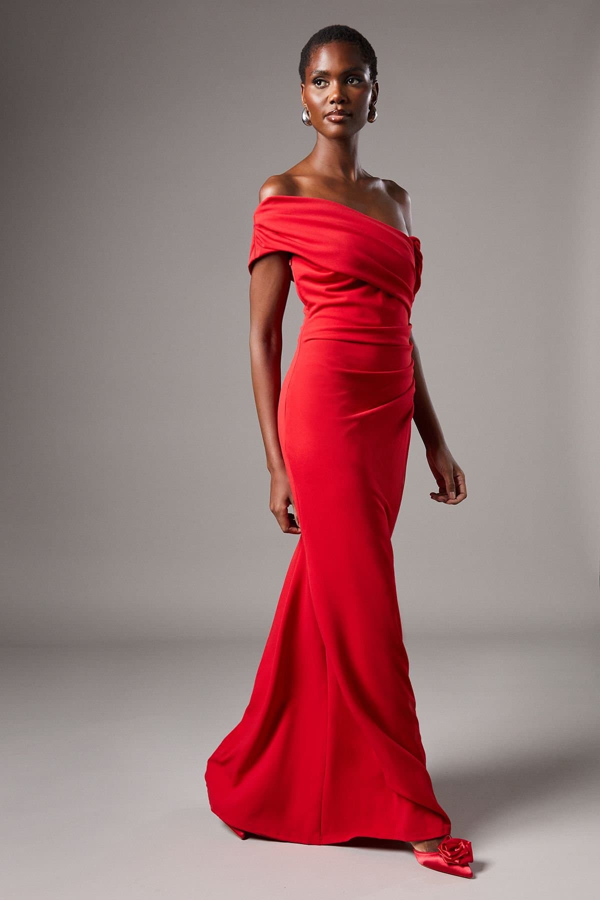 Coast Coast Women's Scuba Maxi Dress in Red