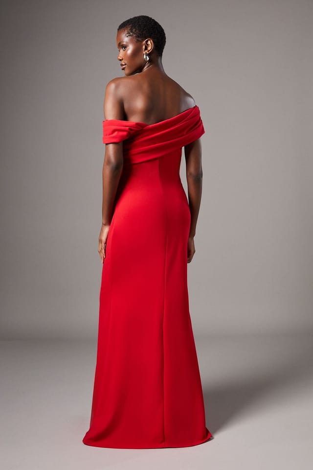 Coast Coast Women's Scuba Maxi Dress in Red - 3
