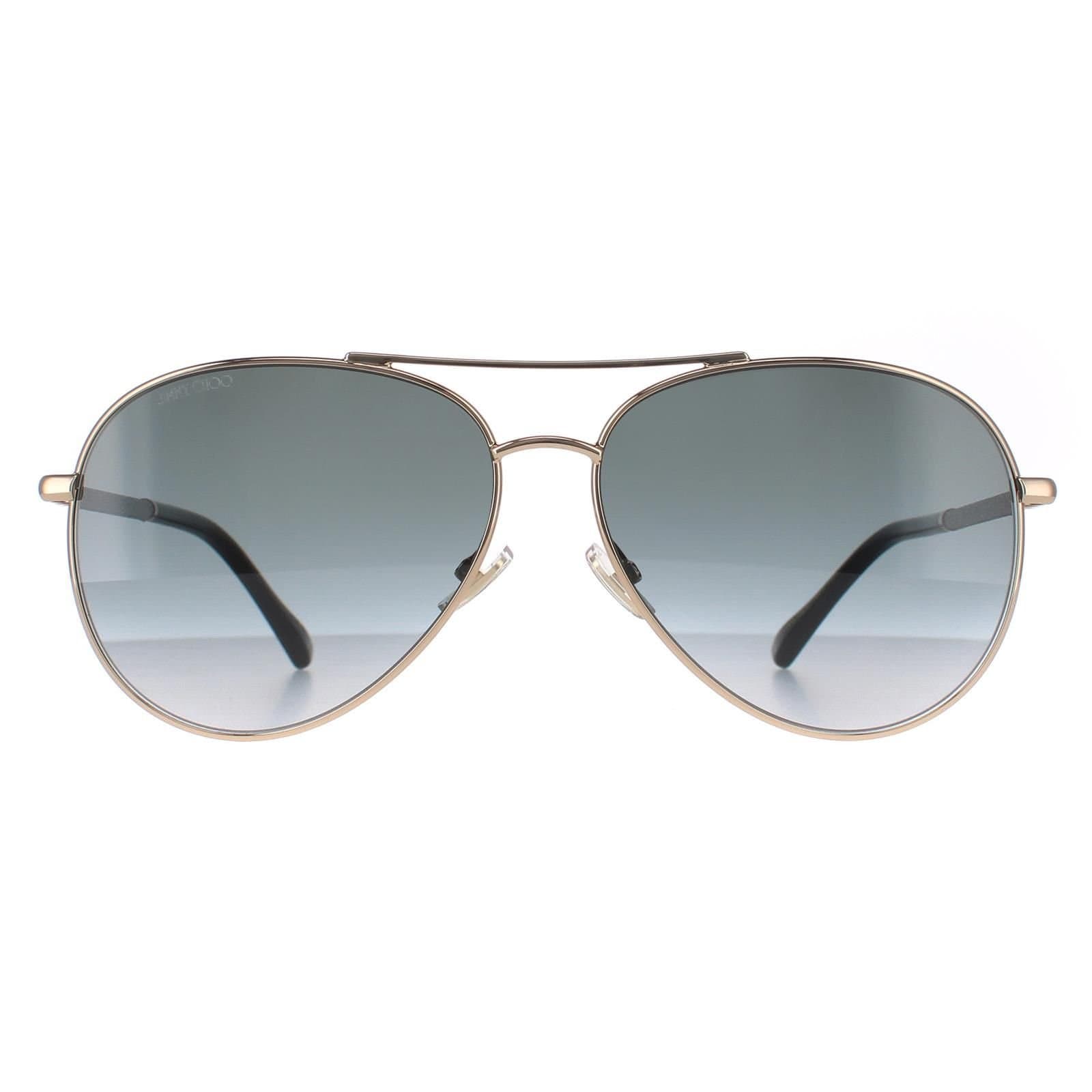 Jimmy Choo Jimmy Choo Women's Aviator Gold Black Dark Grey Gradient DEVAN/S