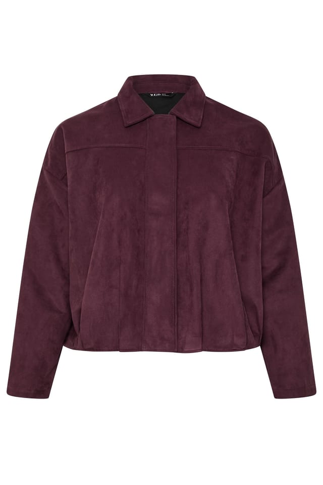 Yours Yours Women's Faux Suede Jacket in Purple - 2