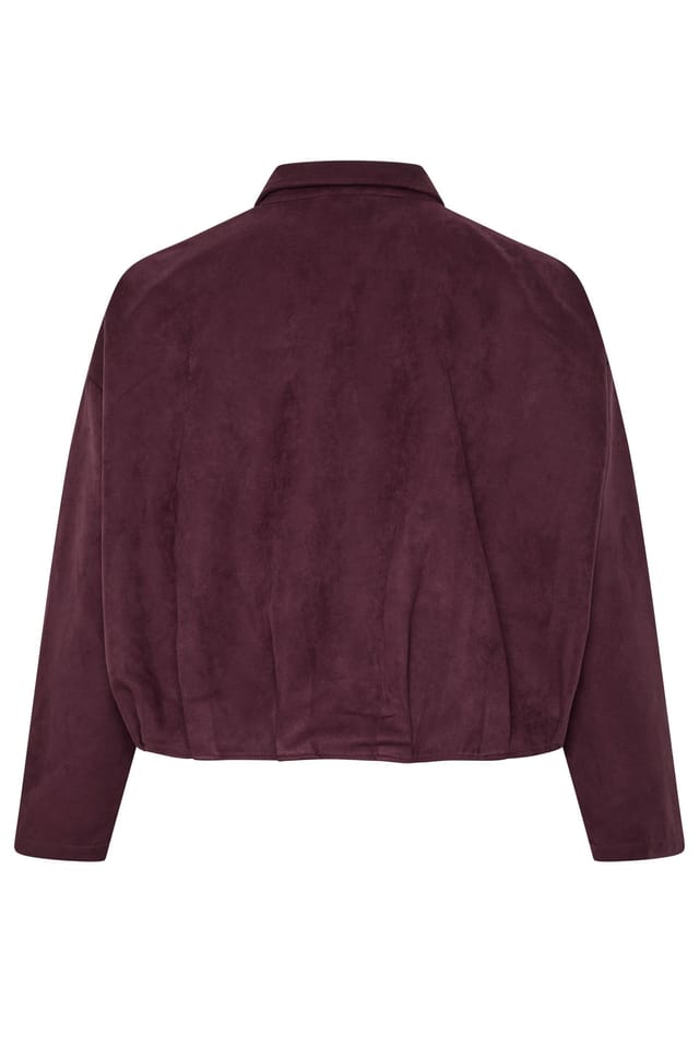 Yours Yours Women's Faux Suede Jacket in Purple - 3