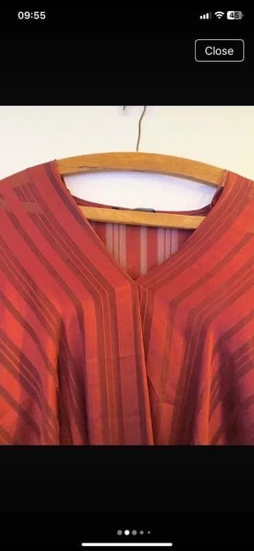 George George Burgundy Chiffon Floaty Ruched Front Blouse Top sz 16 Great Condition
