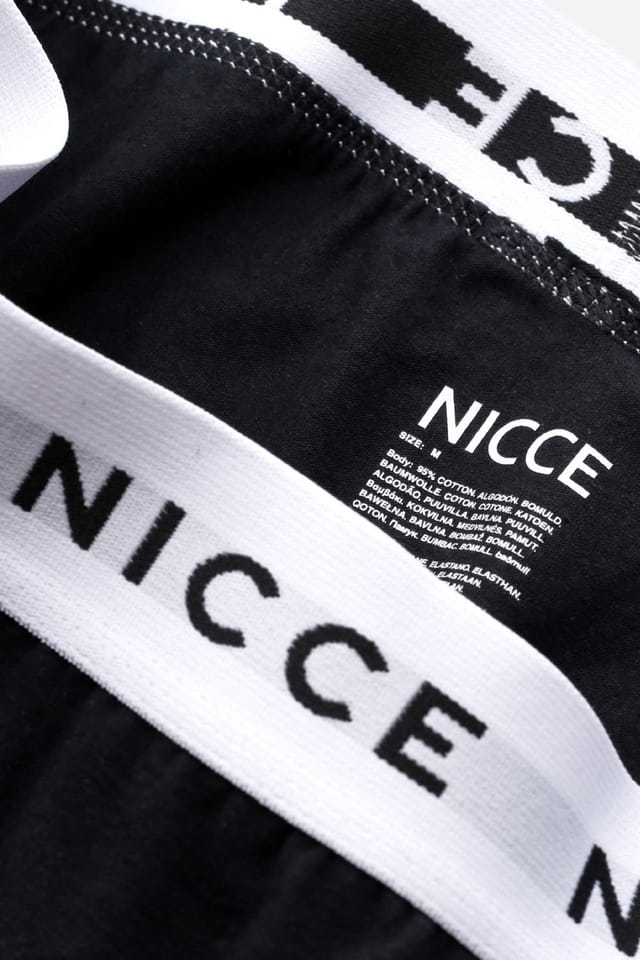 Nicce Nicce Men's 7-Pack Cotton Rich Boxer Briefs with Logo Waistband in Black - 3