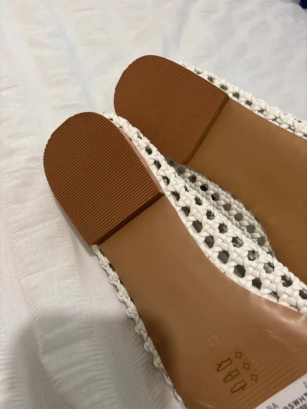 Topshop Topshop cream rattan knitted wicker pumps size 8/41 - please read description