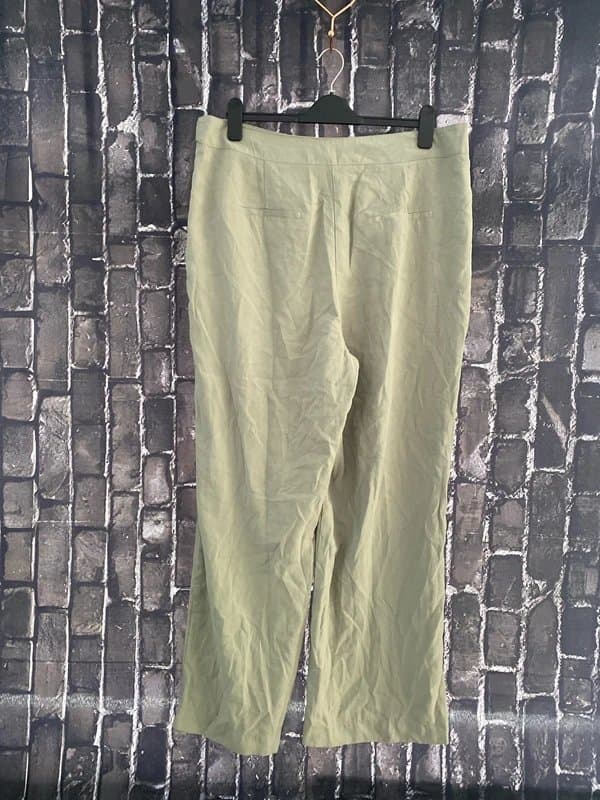 Next Size 18R Next wide leg sage green trousers