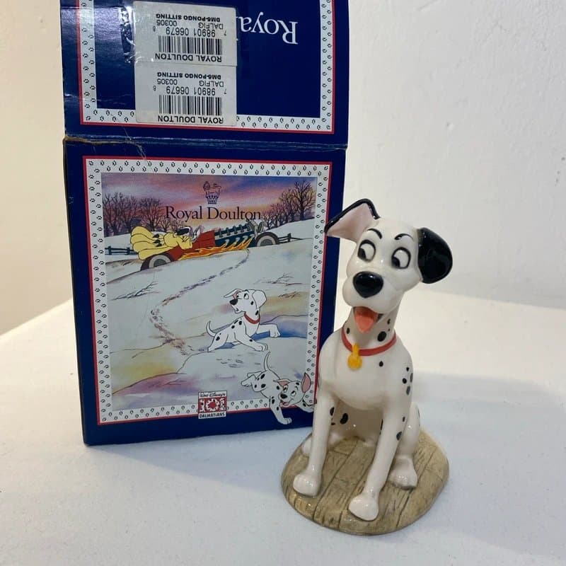 Royal Doulton Lovely Royal Doulton 101 Dalmatians Pongo Disney DM6 Porcelain Figurine In Box